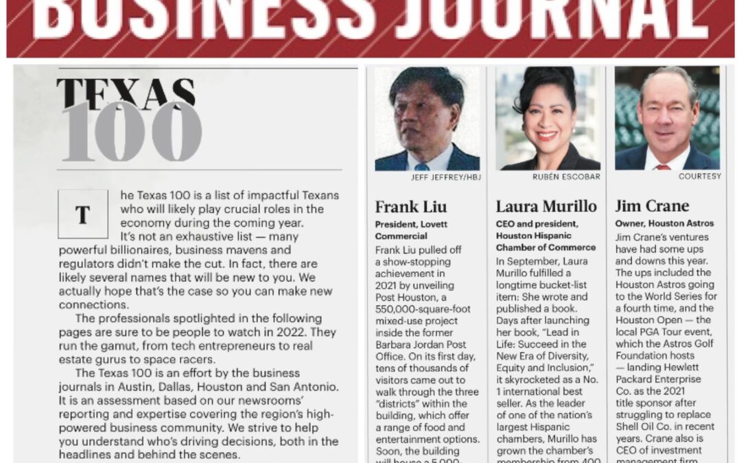 Texas 100: Influential professionals to watch in 2022